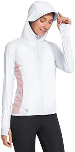 Monster Valley Feminino UPF 50+ Jaqueta de proteção solar Zip Up capuz de manga longa Caminhada de desempenho ao ar