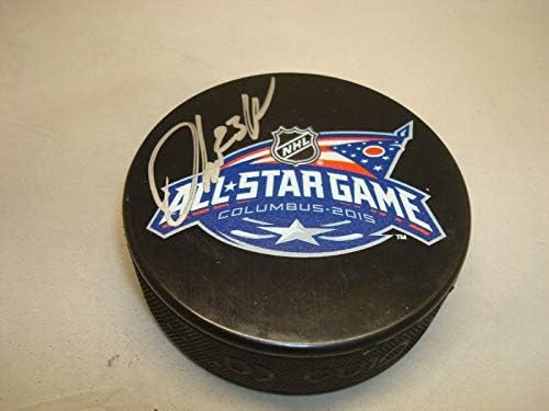 Oliver Ekman -Larsson assinou 2015 All Star Game Hockey Puck autografado 1b - Pucks autografados da NHL