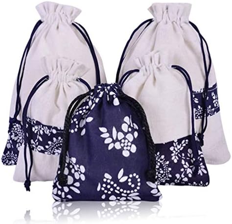 Organizador de linho de pretyzoom 15pcs Casa de drawstring bolsas de doces bolsas de joias de jóias favoritos para festas