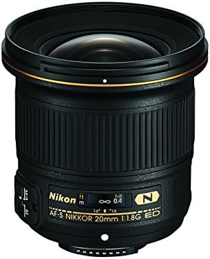 Nikon AF-S FX Nikkor 20mm f/1.8g Lente fixa ED com foco automático para câmeras Nikon DSLR