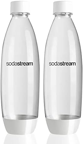 Garrafas de máquinas de água com espumante SodaStream 1 pacote duplo, 2 x 1 litro, preto