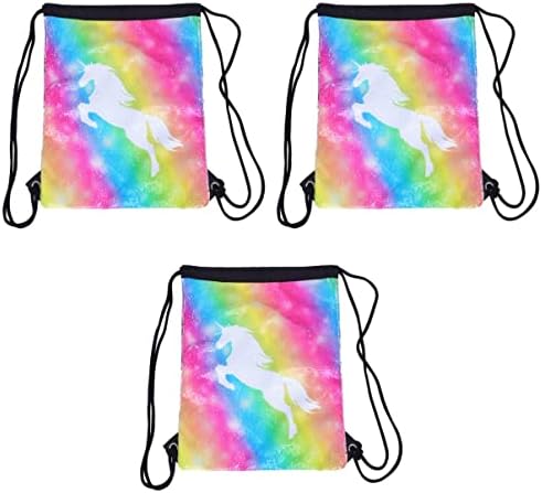 Valiclud Backpack Backpack 3pcs ginástica colorida reversível - saco traseiro Rainbow Women Women Armazenamento de lantejoulas