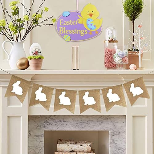 Chick de porta de primavera Party Home Letter Wall Hanging Garden Páscoa Ovos de Páscoa Decoração de Madeira Decoração de Flor Decoração Hanges High Point Christmas Ornamento