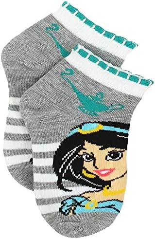 Disney Princess Girls 6 Pack Quarter Style Socks Set