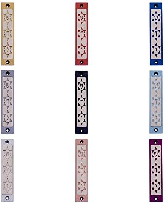 Baltinester Agayof Star of David Cut -Out Mezuzah 2 x 10cm - ouro