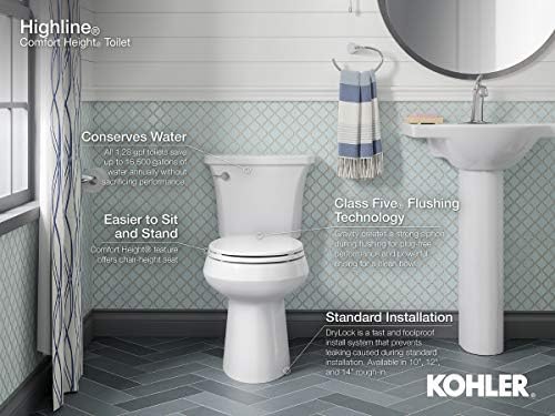 Kohler K-4199-0 Kits de reparo do banheiro, branco