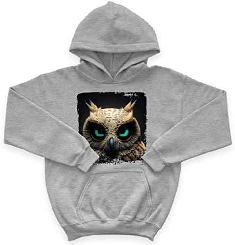 Pássaro Arte para crianças Fleece Hoodie - Hoodie de Owl Kids - Capuz de impressão 3D para crianças