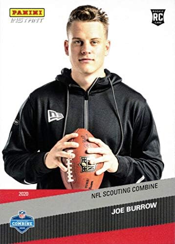 2020 Panini Instant Football #1 Joe Burrow Cartão de estreia - 1º cartão de estreia oficial - apenas 2.017