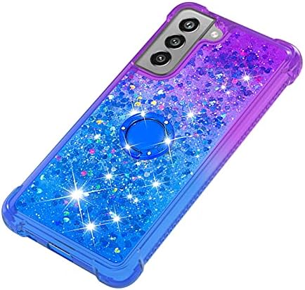 Monwutong Case de telefone para Samsung Galaxy S21 Fe, Bling Quicksand Bling Efeito TPU Caixa de pára