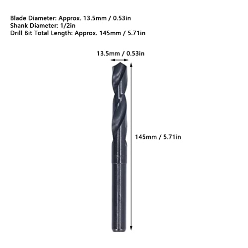 HSS Twist Drilling Bits, corte rápido de 1/2in PROCESSAMENTO DE FURO DE HURAD