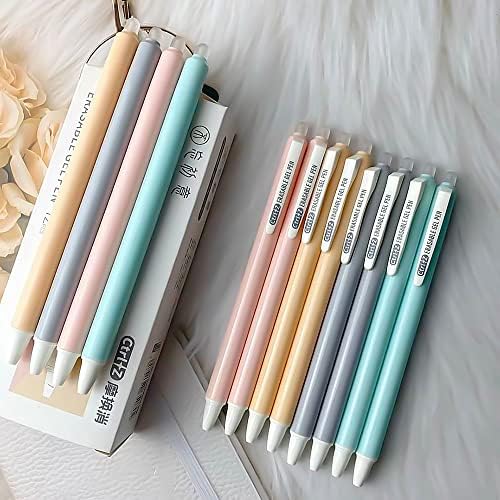 AUNADA 12pcs Pen apagável+10 recarga, canetas de tinta de gel recarregável e recarregável e recarregável canetas de canetas pastel