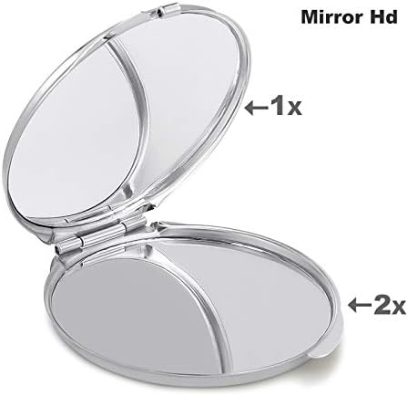 Roda de gigante fofa de maquiagem compacta espelho de maquiagem portátil de dupla face -face -espelho dobrável