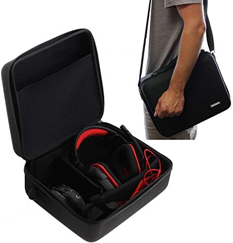 Navitech Black Hard EVA Carry Case Compatível com o fone de ouvido e fones de ouvido compatíveis com a equipe Beyerdynamic MMX 300