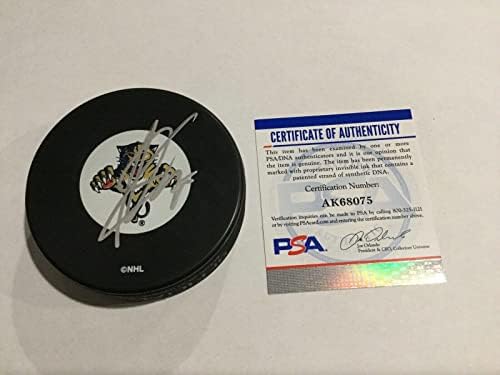 Sergei Bobrovsky assinou autografou a Florida Panthers Hockey Puck PSA DNA CoA B - Pucks de NHL autografados