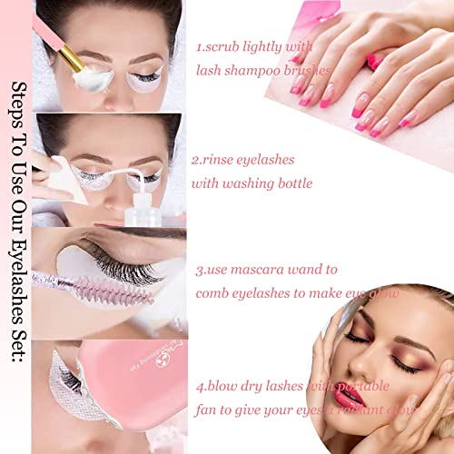 Aremod Sylehash Extension Supplies com mini secador de cílios USB 50 Lash Shampoo Brush 1 nariz Blackhead Facial Limping Brush