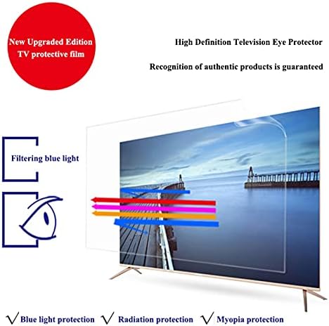 AFGZQ 32-75 polegadas Anti-brilho Protetor de tela de TV, taxa de supressão de luz azul 30,1%, anti-arranhão, anti-fingerprint, anti-greassy