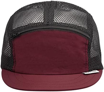 Croogo Mesh Trucker Hat Fashion Brim Brim Baseball Cap 5 Painel Hat de golfe Bill Bill Papai Captrine resfriando o chapéu