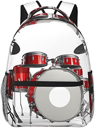 Nolace Cool Drum Set Backpack Backpack Backpack Backpack Casual Bookbag Daypack para meninos da faculdade