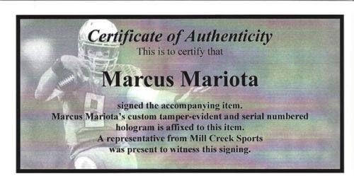 Marcus mariota autografou emoldurado 20x24 foto photo Oregon Heisman '14 /8 mm Holo Stock 91865 - Arte da faculdade autografada