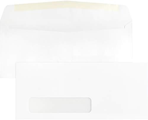 Envelopes de janela, 9-1/2 W x 4-1/8 L, nº 10 Branco econômico 24lb. - 10 pacote