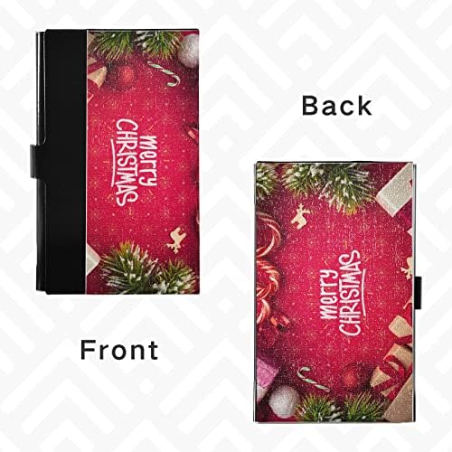Caixas de presente de Natal Candy Business Card Card Titular para homens Men titular do cartão de visita com couro Cretid Card Card