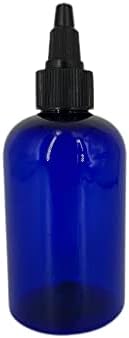Garrafas plásticas de 4 oz de Boston -12 Pacote de garrafa vazia Recarregável - BPA Free - Óleos essenciais - Aromaterapia | Black Twist Top Cap - Feito nos EUA - por fazendas naturais…