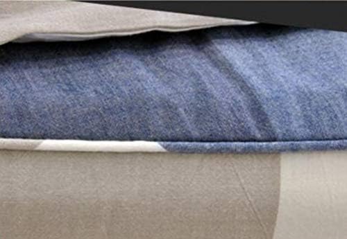 Lençol redondo de algodão conjuntos de 4 peças, listras de cor sólida lampa de cama redonda lençol de estilo japonês