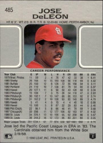 1990 Leaf #485 Jose DeLeon