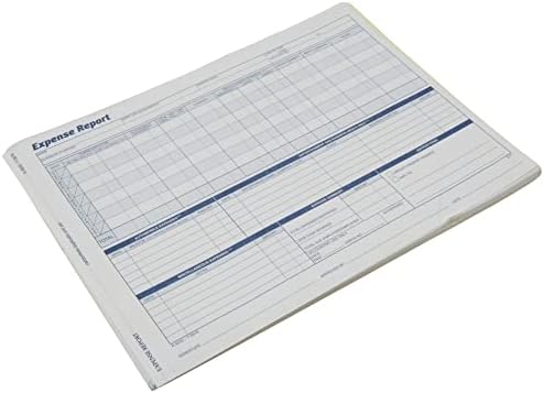Formulários de Relatório de Despesas Semanais Adams, 2 partes sem carbono, branco/canário, 11,44 x 8,5 polegadas, 50 conjuntos por pacote
