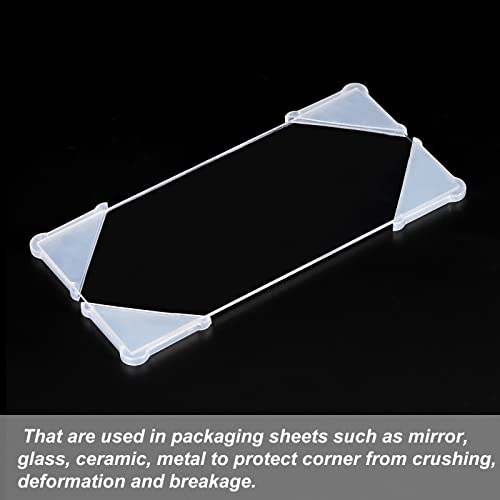 Meccanixity PP Corner Protector Triangle 37x5mm para cerâmica, vidro, folhas de metal pacote branco de 30