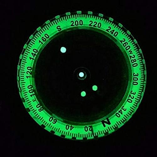 GGRBH Retro Compass, Portable Compass, Design de brilho fluorescente, ferramentas de bússola de navegação ao ar livre para acampar