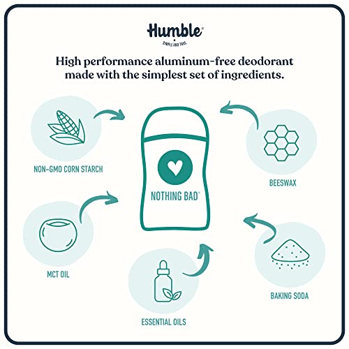 Brands humildes todas as bastões de desodorizantes livres de alumínio naturais para mulheres e homens, dura o dia inteiro, seguro e