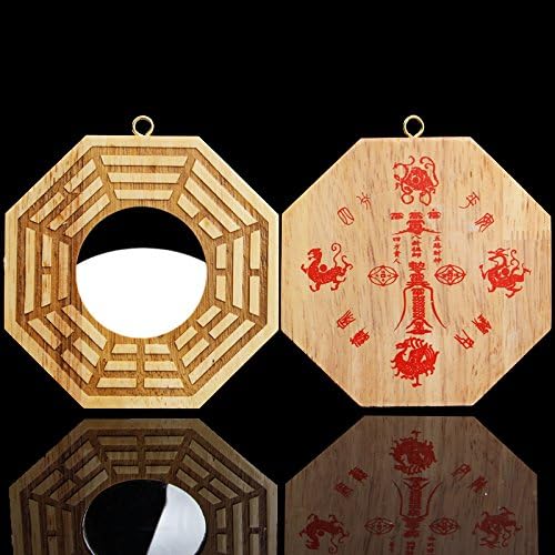 Melhor Feng Shui Wood Bagua Mirror de 6 polegadas