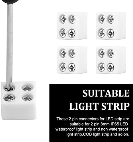Conectores de faixa de luz LED sem soldas: conectores de tira LED 25 pacote conectores de luz de fita LED à prova d'água com chave