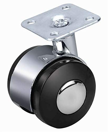 VXB Brand 40mm Roda de giro de 55 libras girar acrilonitrila butadieno estireno placa superior Capacidade de carga = 55 lb Tipo de montagem = montagem da placa superior = giro