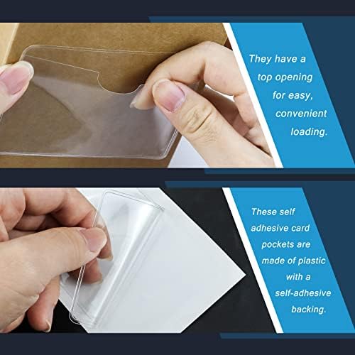 Bolsos de cartão de visita auto-adesivo de plástico cristalino de Wyomer com topo aberto de plástico de plástico