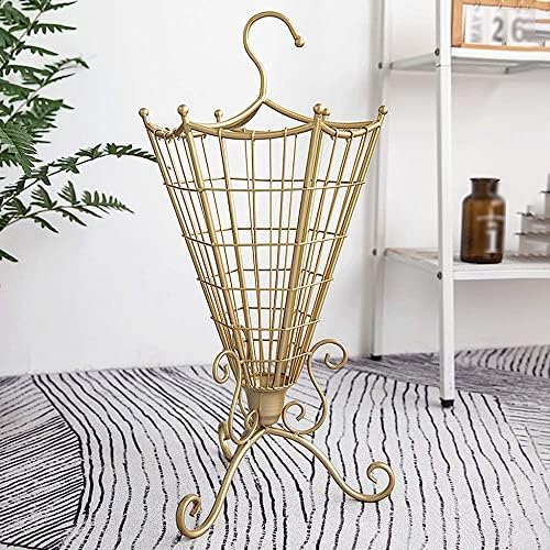 Omoons Metal Creative Umbrella Stand com ganchos, Rack de suporte para guarda