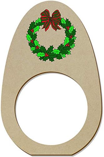 Azeeda 5 x 'Christmas Wreath' Rings/titulares de guardanapos de madeira
