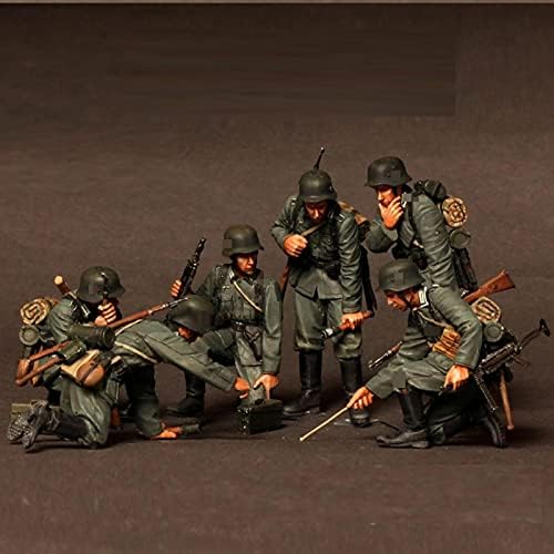 SPLINDG 1/35 O Exército Alemão na Segunda Guerra Mundial está estudando um plano de combate, kit de resina em miniatura