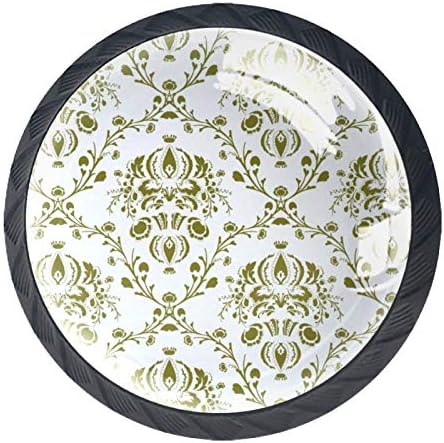 Armários de cozinha de gaveta de flor de estampa floral para móveis de cozinha, quarto de garotos de gabinete de diy 4 pcs