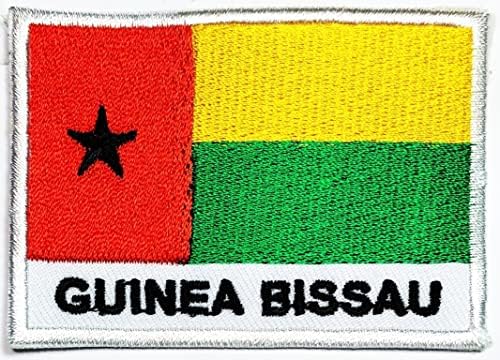 Country Guiné Bissau Flag Set. Patch Guiné a bandeira nacional da Guiné Bissau Patches Bordados Apliques Símbolos Cradudas