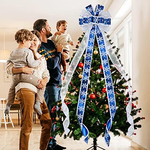 Arreço do capota de árvore de Natal, 13x53 polegadas grandes arcos de Natal com fita de natalina de ara