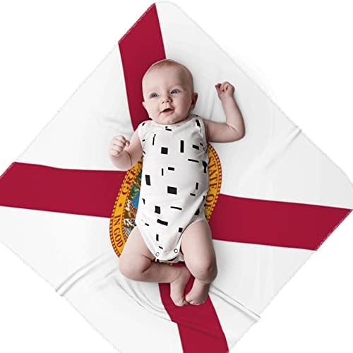 Blanta de bebê da bandeira da Flórida Recebendo cobertor para capa de swaddle para recém -nascidos