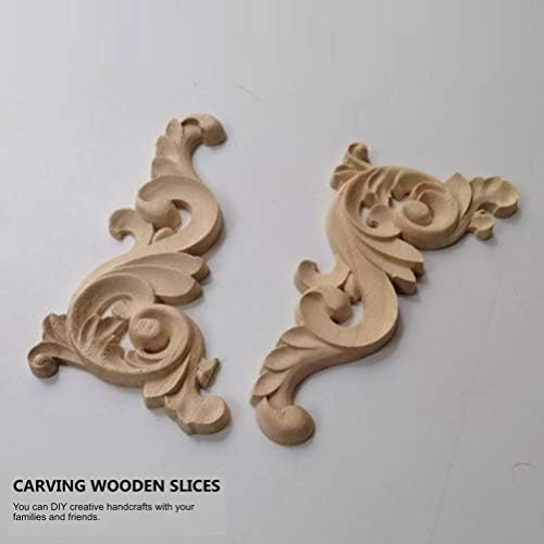 Apliques Besportble para móveis 4pcs lascas decorativas de madeira lascas de madeira reutilizáveis ​​esculpindo artesanato