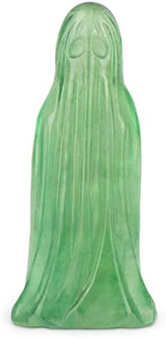 Artistane 3.0 Fluorite verde Crystal Halloween Decor fantasma estátua Estatueta Gemstone Ghost Sculpture Healing Stones for Carnival Party, casa