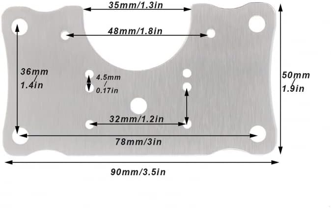 Placa de reparo de dobradiças do armário de 6pcs Hojlkld, kit de reparo de dobradiças de aço inoxidável com parafusos de montagem