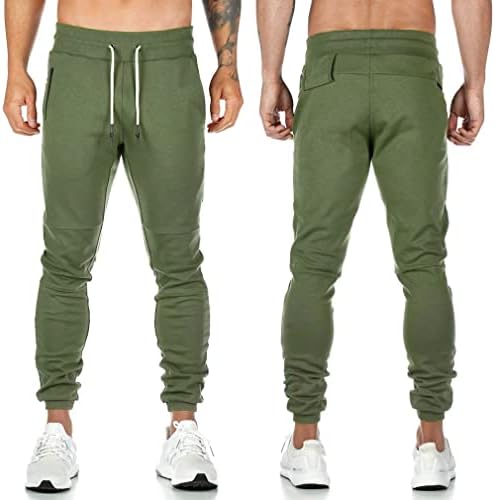 Calça de moletom masculino de gaocai com bolsos de zíper em corredores de calças atléticas para homens calças de transagem de