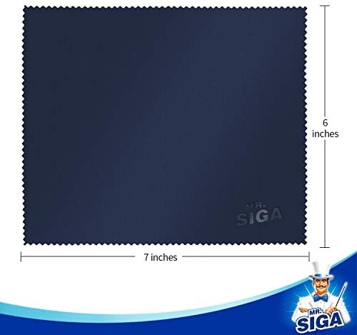 Mr.Siga Premium de limpeza de microfibras para lentes, óculos, telas, comprimidos, óculos, 6 pacote, 6 x 7 polegadas