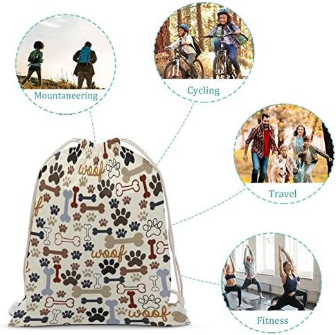 Puppy Dog Patre Bones Bones Casa Lata Bolsa Backpack Backpack Sack String Saco para Shopping Beach College