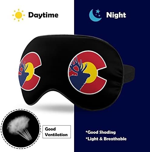 Máscara de olho macio de bandeira do Estado do Colorado, máscara de sono eficaz, máscara de sono conforto